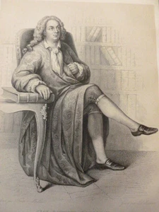 PERSONNAGE XVIIIe SIECLE / GRAVURE / Jean Baptiste Rousseau - Imagen 1 de 2