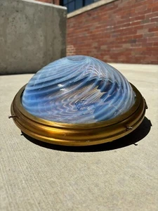 1950s Ceiling light Mid Century Modern Venini attr, Murano glass, flush mount - Picture 1 of 24