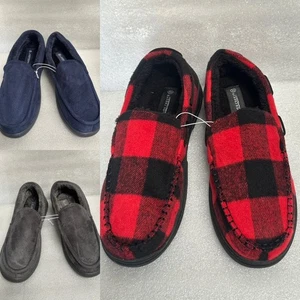 Zapatillas para hombre Botín de invierno Espuma viscoelástica Zapatos sin cordones Acogedores Navidad - Imagen 1 de 16