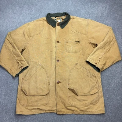 LL Bean Jacket Adult XXL 2XL Brown Hunting Canvas Barn Chore Corduroy Coat Men* - Image 1 of 4