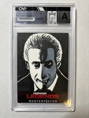 2025 Horror Legends Masterpieces Dracula Sketch Card by Brandon Klein 1/1 - Image 1 of 2