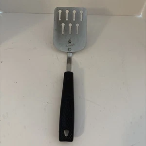 Vintage EKCO Schlitz Schlüsselloch Spachtel 93/8" schwarz Maiskolben Griff LESEN - Bild 1 von 11