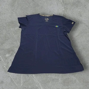 Women's Elevate by IRG V-Neck Scrub Top Sz XL Navy Blue NWT Style#181001 - Picture 1 of 10
