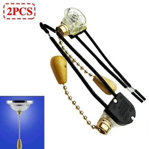 2x Ceiling Fan Wall Light Replacement Pull Chain Cord Tool S8Y7 X2C7 Lot E6T1 - Picture 1 of 10