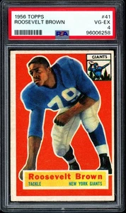 1956 Topps Football #41 Roosevelt Brown Rookie PSA 4 - Bild 1 von 2