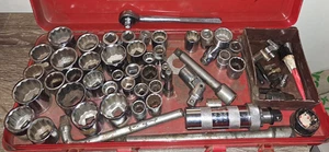 Socket Set 50 plus pieces inc KCT metal box and contents L1 - Picture 1 of 8
