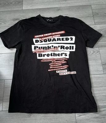 Mens Dsquared2 T-Shirt, Size 2XL, Black, Brothers Logo, Cotton, Crew Neck, (46) - Image 1 of 4