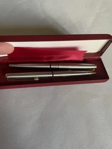 Bolígrafo Parker vintage lápiz flecha clips acero inoxidable cromo conjunto en caja - Imagen 1 de 8