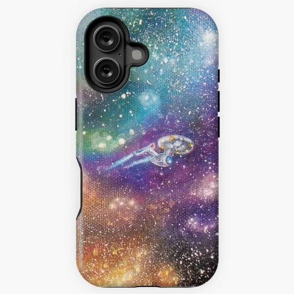 Funda resistente Star Trek Galaxy pintura iPhone X-16 - Hecha en Estados Unidos Foto 1 de 2