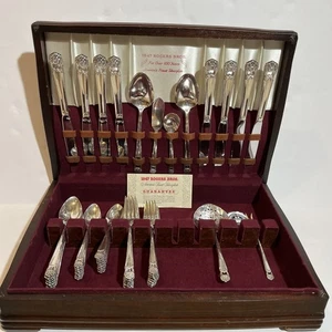 1847 Rogers Bros Eternally Yours Silverware Flatware In Box 54 Piece Incomplete - Picture 1 of 24