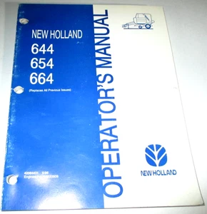 New Holland 644 654 664 Round Baler Operators Owners Manual 6-96 NH ORIGINAL! - Picture 1 of 3