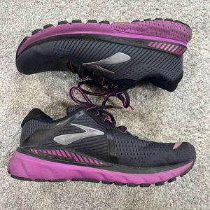 Brooks Adrenaline GTS 20 Damen 7,5 (D) Weite Schwarz Lila Laufschuhe Support - Bild 1 von 10