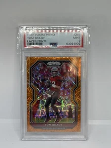 Panini Prizm Tom Brady Orange Lazer #255 2020 PSA como nuevo 9 **Pop 20** - Imagen 1 de 2