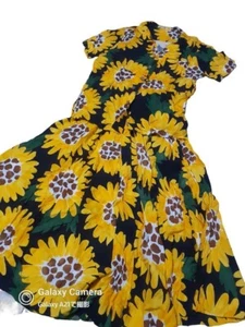 Tsumori Chisato Issey Miyake Period I.S. Set Up Sunflower Shirt & Pleated Skirt - Picture 1 of 10