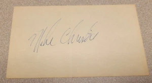 MIKE CHRISTIE SIGNED 3x5 INDEX CARD NHL AUTOGRAPH SEALS BARONS ROCKIES CANUCKS - Picture 1 of 2