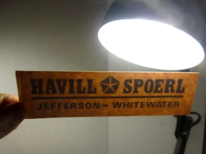 Vintage Havill Spoerl Jefferson Whitewater WI Autohaus Aufkleber Aufkleber - Bild 1 von 3