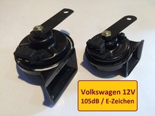 2x HUPE SIGNAL HORN Zweiklang Hochton Tiefton VW Caddy, Corrado,Golf II, GTI,G60