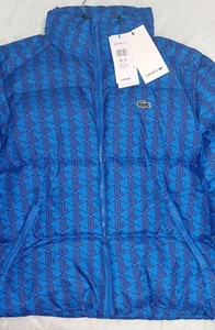 Authentic Lacoste Women's Hooded Monogram Print Puffer Jacket-Size 40-NWT$375 - Picture 1 of 13