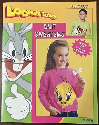 LOONEY TUNES SWEATERS Knit Instructions OUT OF PRINT, HARD TO FIND, LARGE CHARTS - Image 1 of 4
