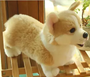 cute plush Welsh Corgi dog toy high quality real life dog about 32cm - Picture 1 of 5