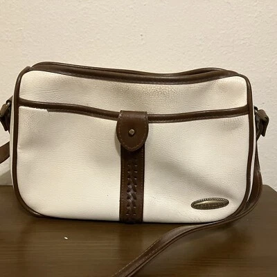 Liz Claiborne Y2K Purse Crossbody Bag White Brown - Image 1 of 4