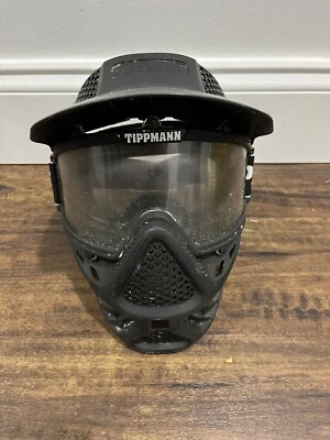 Tippmann 彩弹面具黑色带遮阳板可调节表带 — 第 1/4 张图片