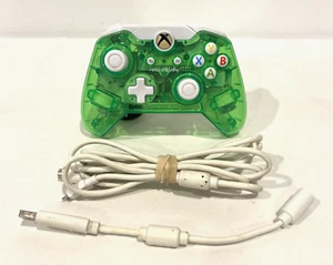 ROCK CANDY TRANSPARENT GREEN WIRED CONTROLLER FOR XBOX ONE W/ CABLE PDP 048-012 - Picture 1 of 10