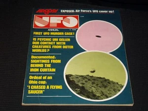 1975 ANNUAL ARGOSY UFO MAGAZINE - 1ST UFO MURDER CASE FRONT COVER - E 1074 - Picture 1 of 2