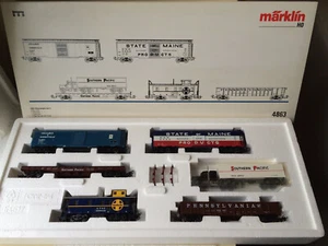 Marklin H0 4863 USA Freight Car Set II - LNIB - Era III - Picture 1 of 8