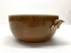 Vintage French Stoneware Round Casserole Brown Handles No Lid 17cmD