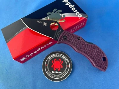 Spyderco MBBGBKP Manbug Knife Burgundy FRN Micro Melt PD#1 Steel Sprint Run 155V - Image 1 of 4