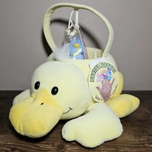 Easter Commonwealth Duck Egg Basket Plush & 3 Mini Finger Puppets Vintage 2005 - Picture 1 of 9