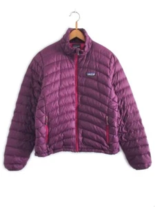 Patagonia Womens Down Sweater Jacket Goose Down Full Zip Puffer Purple Size M - Picture 1 of 14