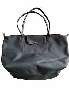 Longchamp Le Pliage Shoulder Tote Bag - Dark Gray
