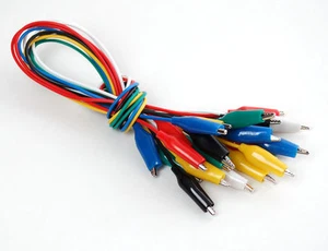 Small Alligator Clip Test Lead (set of 12) - Picture 1 of 1