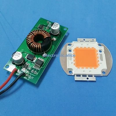 30W Konstantstrom LED Treiber 12V + 30W Vollspektrum LED Grow Chip 380-840nm - Bild 1 von 3