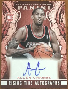 2013-14 Panini Rising Tide Autographs Allen Crabbe #7 Portland Trial Blazers