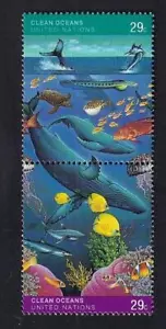 UN New York 1992 Clean Oceans, MNH pair sc#604a - Picture 1 of 1