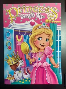 PRINCESS DRESS UP COLORING & ACTIVITY BOOK NEW CROWN JEWLZ KIDZ CHILDREN'S FUN  - Imagen 1 de 2