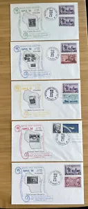 TOPEX 17th International Philatelic Exhibition 1968 Milwaukee WI Covers Lot of 5 - Picture 1 of 2