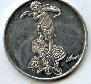 Mardi Gras Doubloon Krewe of Amor 1975 Aluminum - Picture 1 of 2