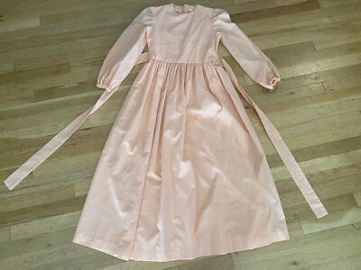 Винтажный ручной работы Pilgrim Pioneer Prairie платье XS персиковый белый точек костюм играть - Изображение 1 из 4