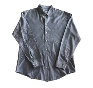 Vintage Armani Collezioni Mens Silk Blend Dress Shirt Button Up Size M - Picture 1 of 4