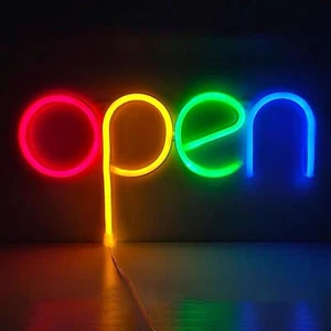 LED Neon Open Sign, 5.7" x 13.3" Open Sign for Business, Powered by USB .... - Picture 1 of 4