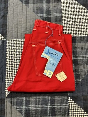 Pantalones de mezclilla con cremallera lateral con flashes Blue Bell de colección raros Deadstock años 50/60 Foto 1 de 4