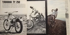 Yamaha TY250 1974 7 pg artículo de prueba original de motocicleta - Imagen 1 de 1