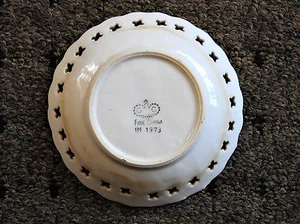 Bird Trinket pierced bowl G C Fine China Japan 4” d 1973 - Picture 1 of 2