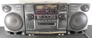 Sony CFD-510 AM/FM Radio CD Cassette Not Working Boombox 2 Way Speaker TESTED - Picture 1 of 11