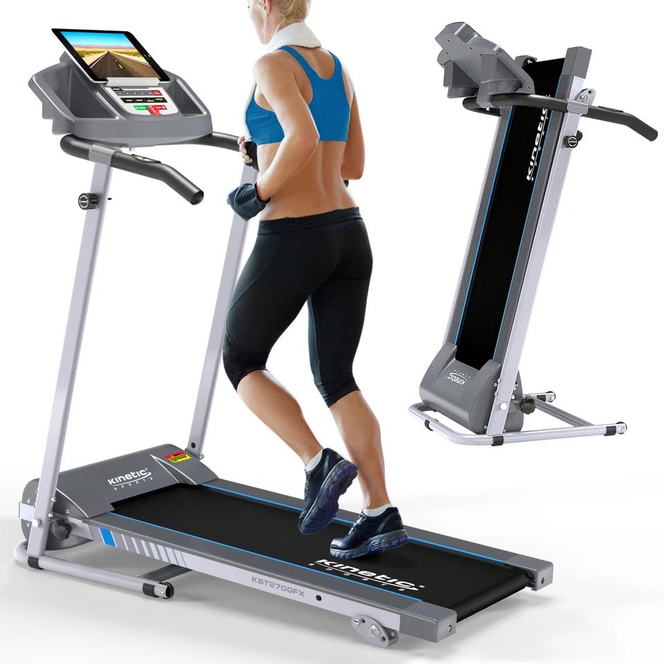 Laufband elektrisch 10 km/h LCD Display Puls Fitness Heimtrainer klappbar 120 kg - Bild 1 von 4