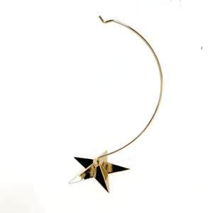 Dept. vintage 56 perchas de adornos de metal con base de estrella ponderada chapada en oro de 24 quilates - Imagen 1 de 5